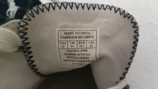 zapatillas Polo RL talla 26,5 puestas 1 día, má