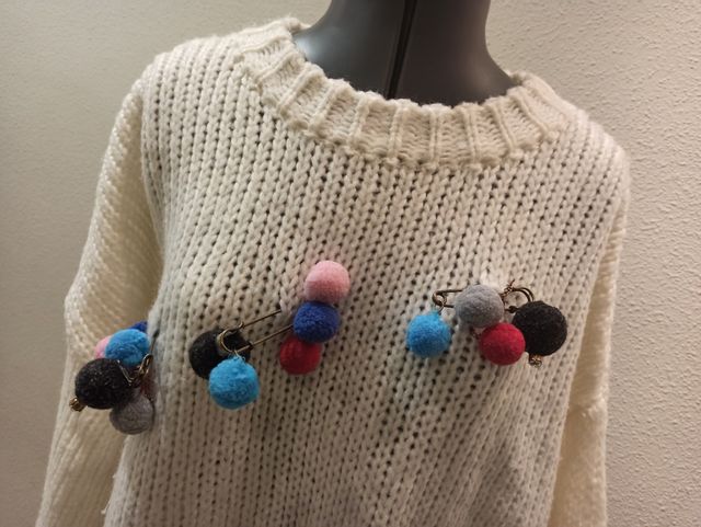 Jersey blanco lana talla única