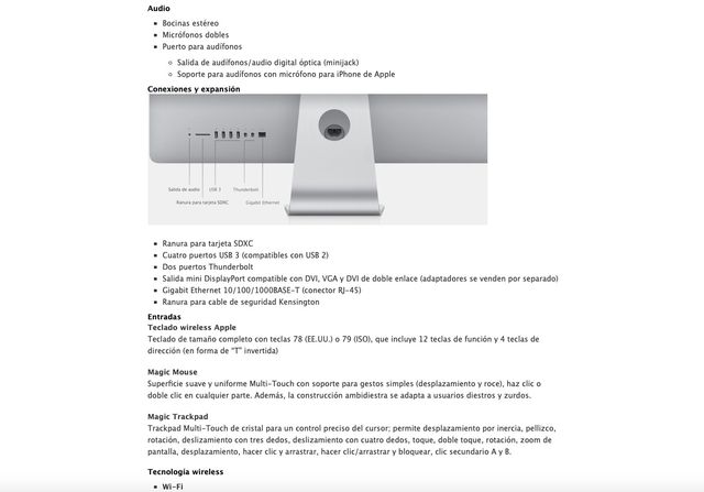 iMAC 21,5" FINALES 2013, UNIDAD DVD, TECLADO RATÓN