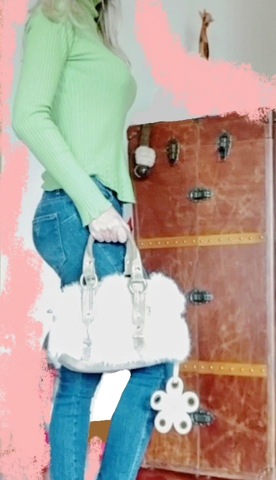 Bolso de pelo y ante