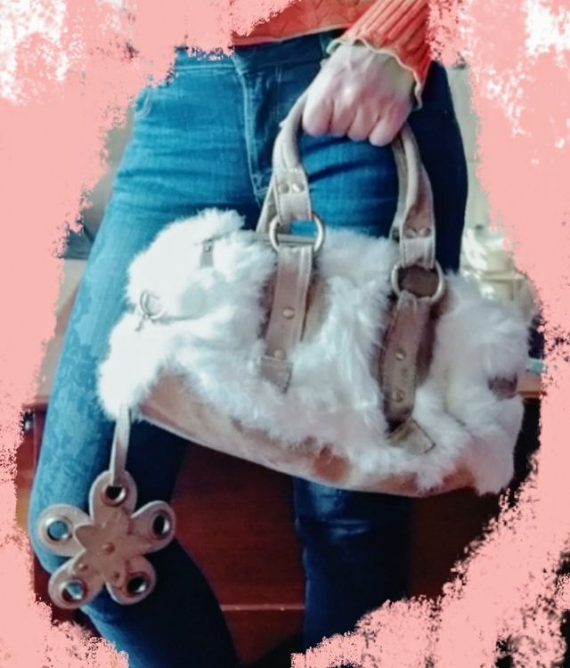 Bolso de pelo y ante