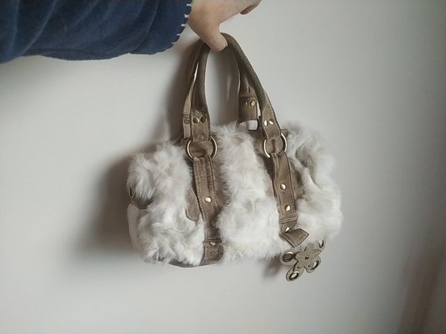 Bolso de pelo y ante