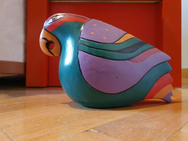 Figura pájaro madera