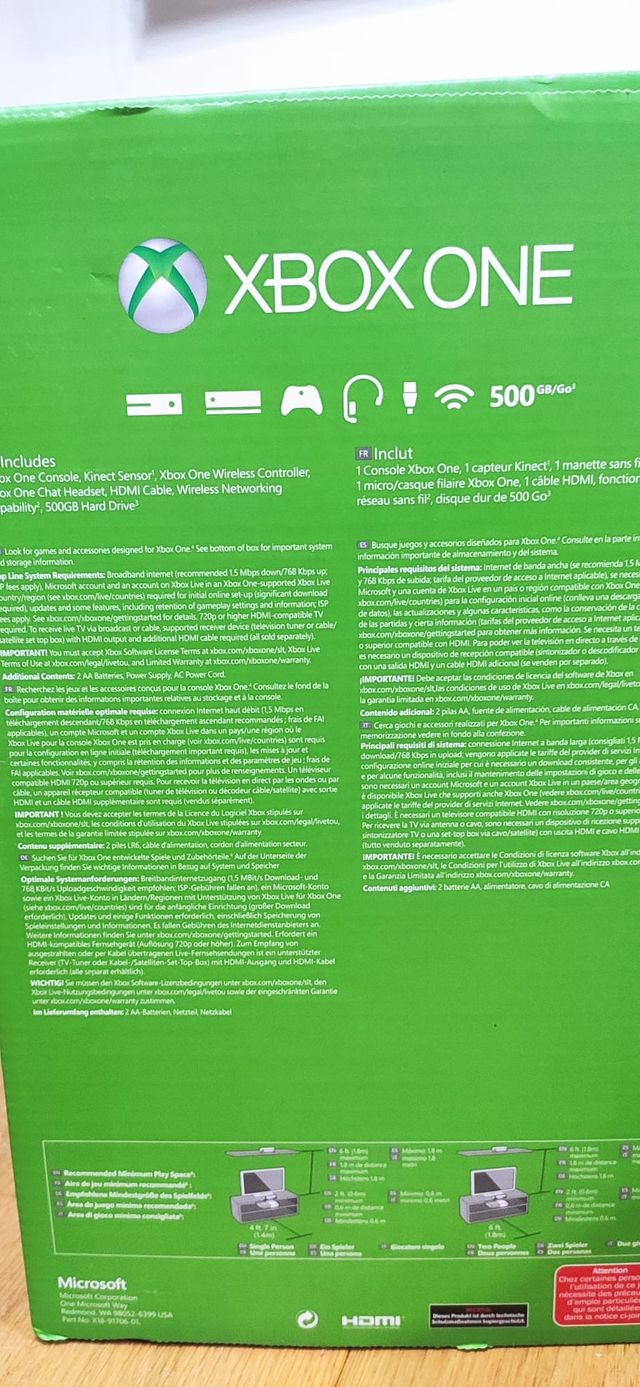 Xbox One 500 GB con mando inalámbrico y camara