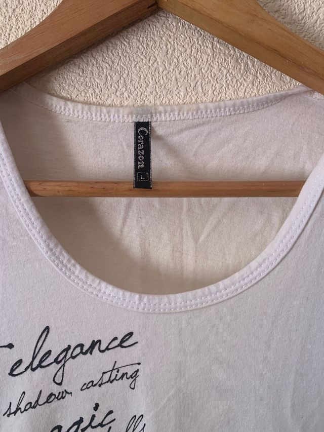 Camiseta blanca manga corta