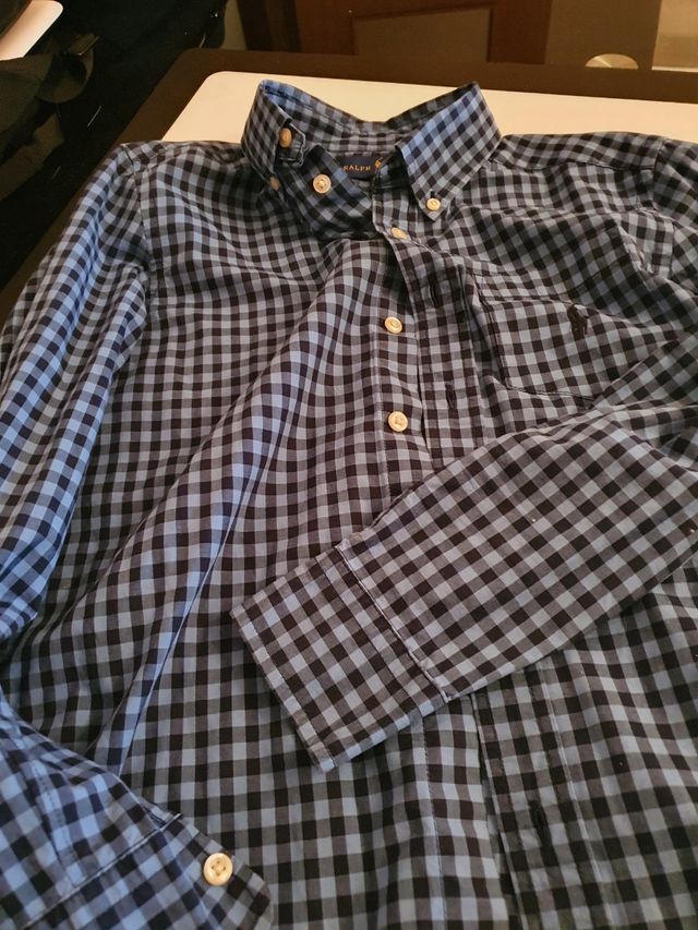Camisa cuadros azul Ralph Lauren 10-12 añod
