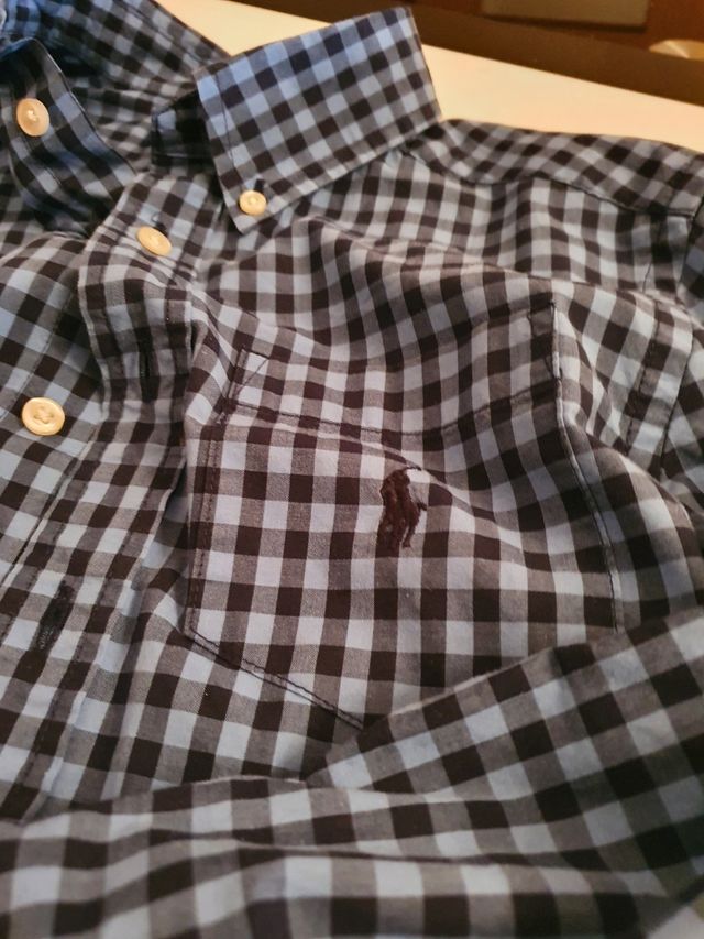 Camisa cuadros azul Ralph Lauren 10-12 añod