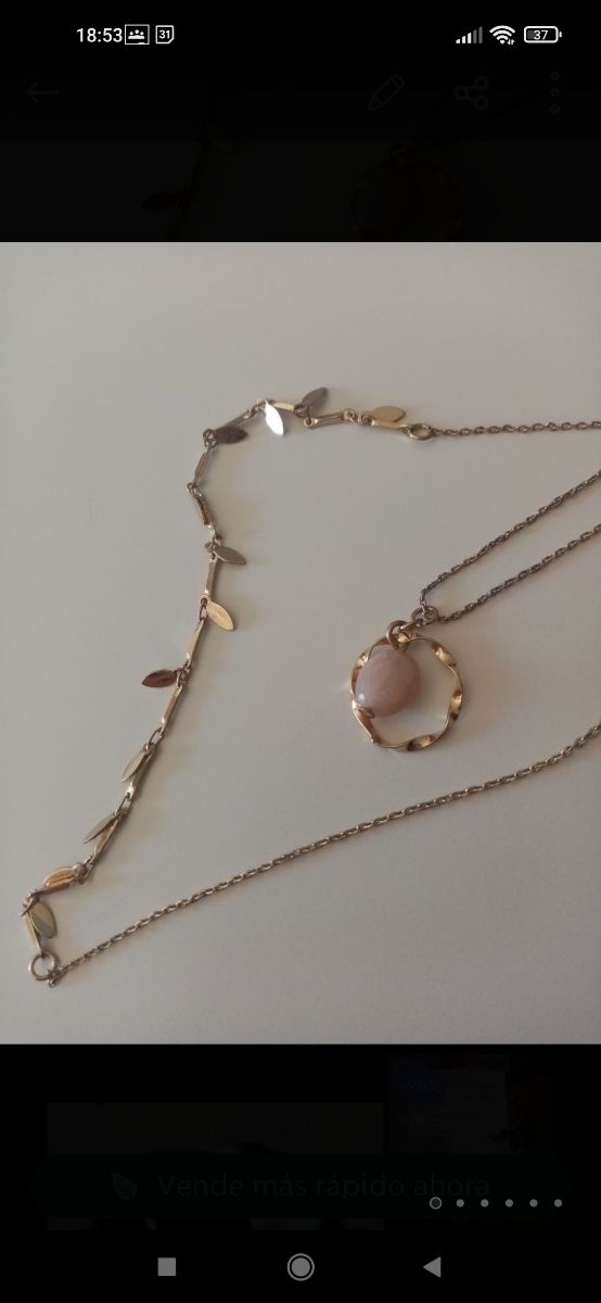Collar precioso sin usar con doble colgante