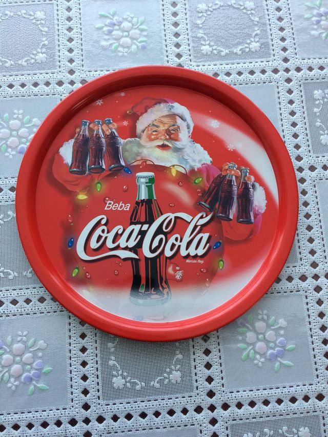 Bandeja cocacola papá Noel