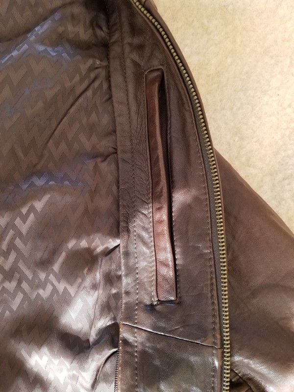 Abrigo de Cuero Marrón Largo