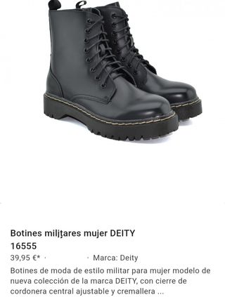 Botas militares estilo Martens de segunda mano por 25 EUR en Pelayos de la  Presa en WALLAPOP