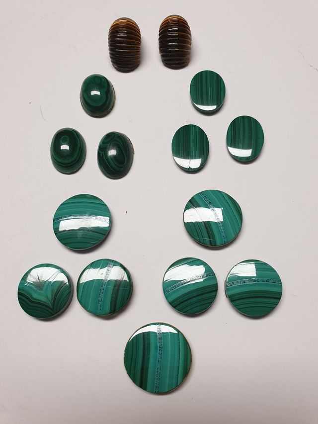 Colgantes malaquita fina