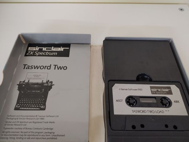 Tasword Two procesador de textos Spectrum 48K