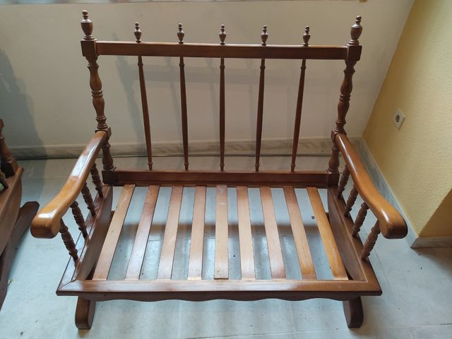 sofá dos plazas rustico