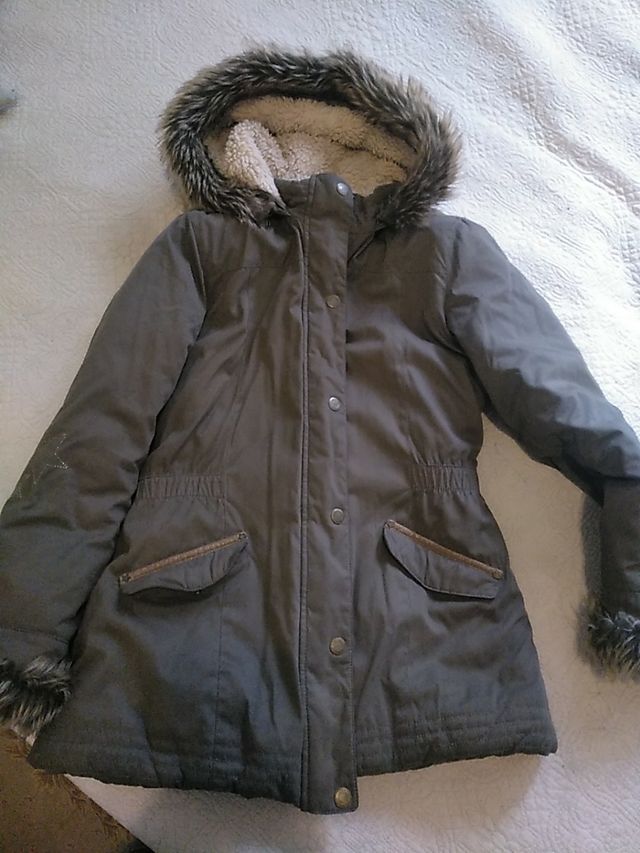 parka forrada verde militar