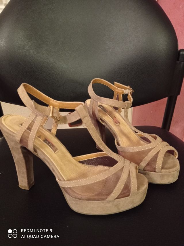 Sandalias ante beige 37