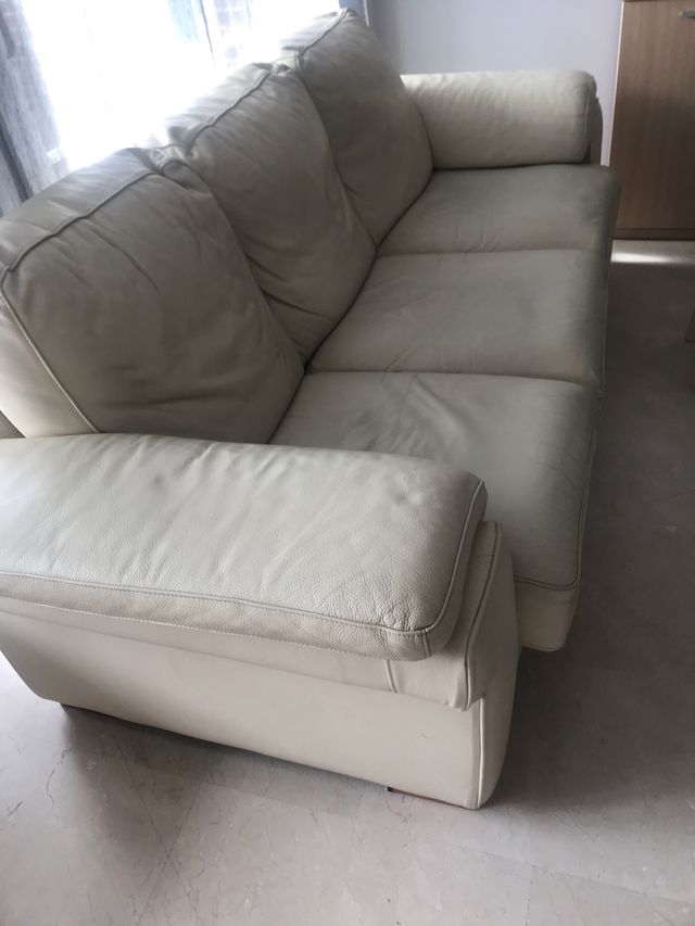 Sofá de auténtica piel 3 plazas de segunda mano por 270 EUR en