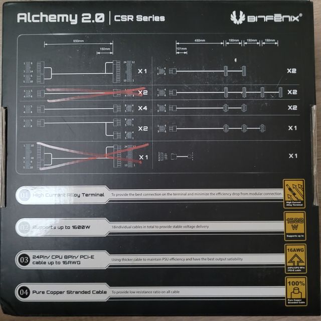 Nuevo BitFenix Alchemy 2.0 CSR Series Negro/Blanco