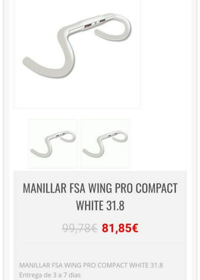 Manillar Fsa Wing pro compact