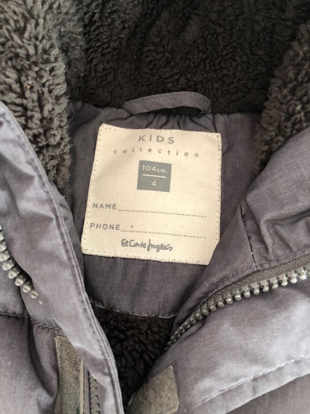 Abrigo niño de El Corte Inglés