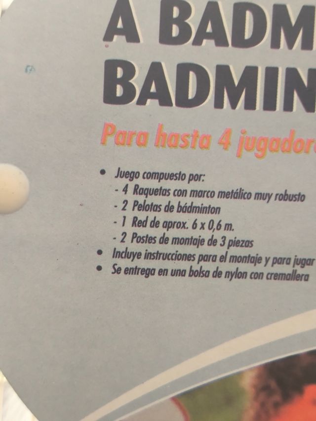 equipo bádminton nuevo 