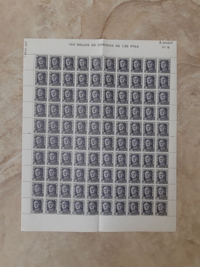 100 sellos de Franco