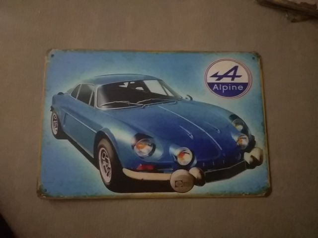cartel metálico Renault alpine