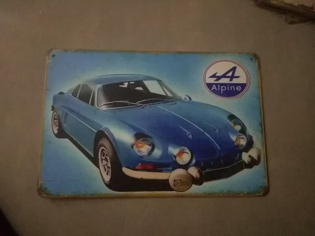 cartel metálico Renault alpine