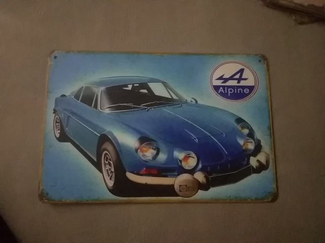 cartel metálico Renault alpine