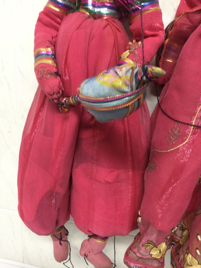 Juego de 2 marionetas de la India