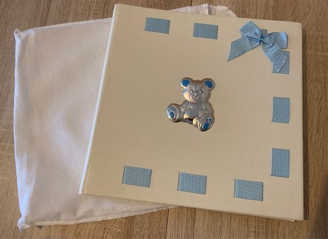 Álbum fotos con oso plata