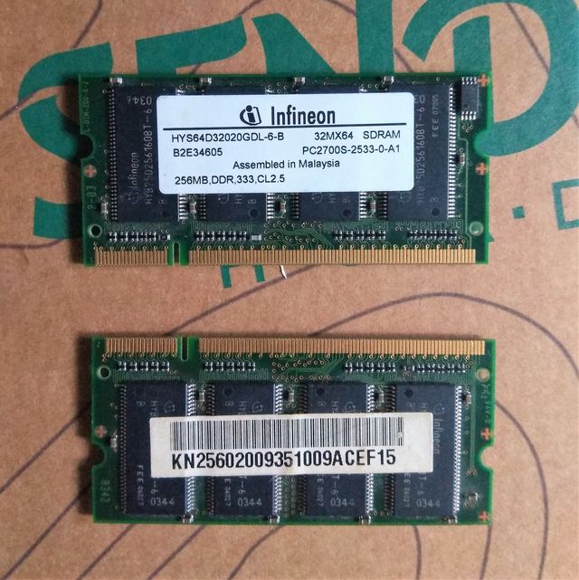 MEMORIA PORTATIL SDRAM 512MB (2x256MB) PC2700S.