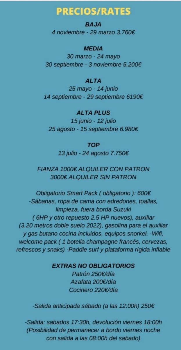 LAST MINUTE  ALQUILER LAGOON 400