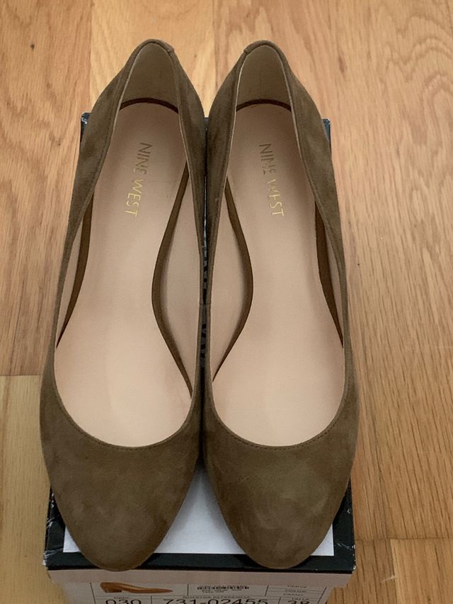 Zapato de ante camel