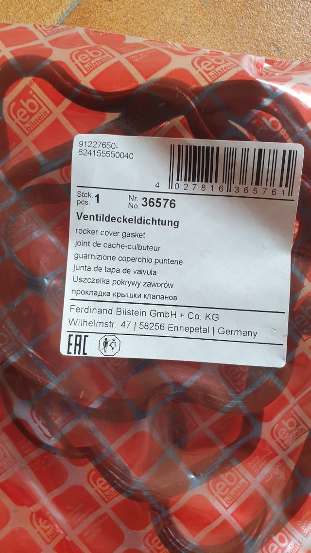 Junta tapa de valvulas mercedes chrysler