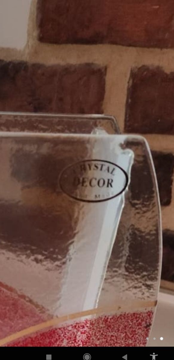 JARRON Y CENTRO DE MESA DE CRISTAL