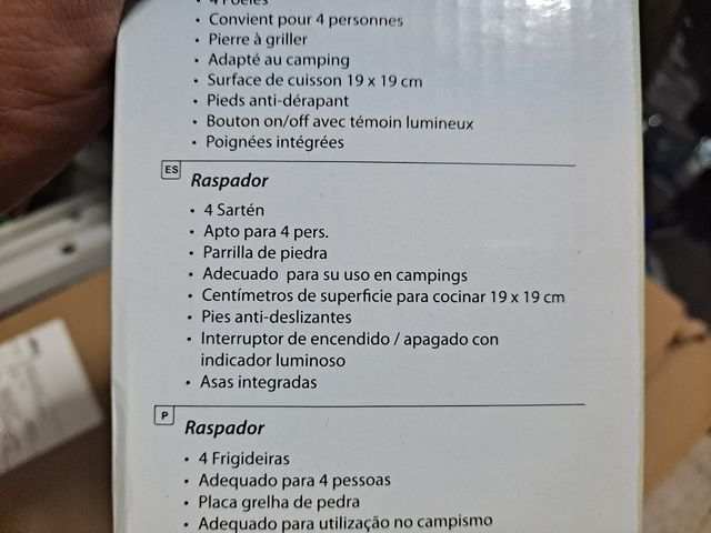 Plancha parrilla con piedra de granito Tristar