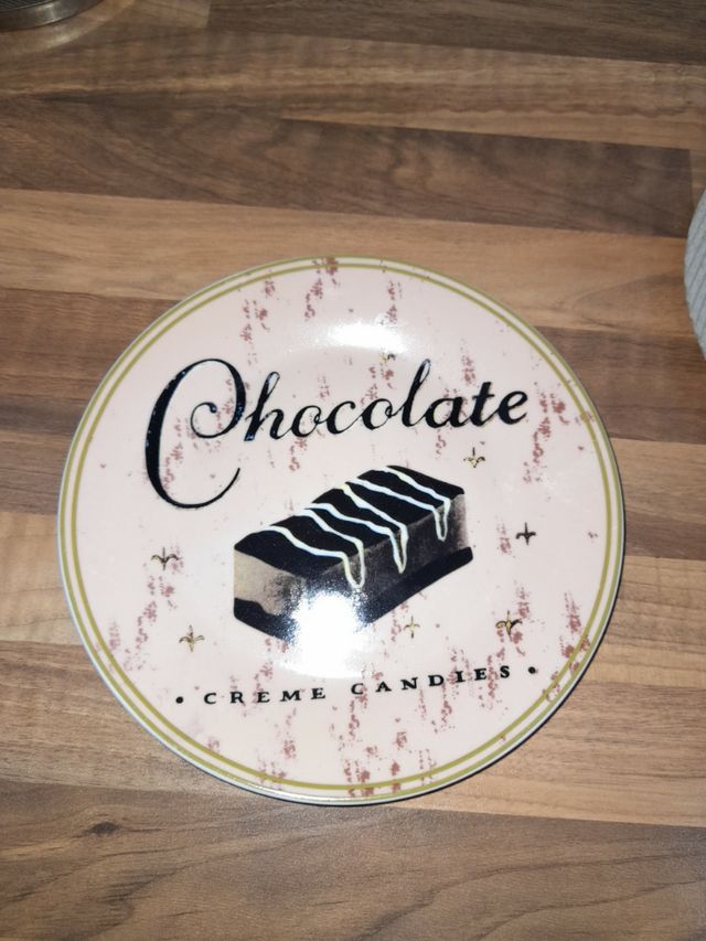 Set cuatro platos porcelana