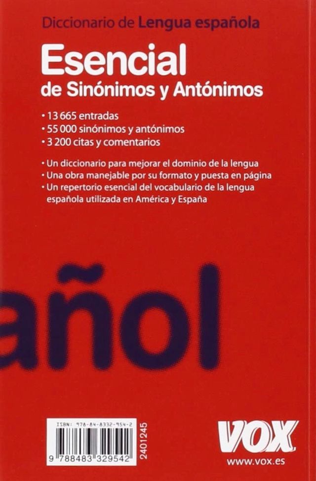 Essenziale di sinonimi e contrari. VOX