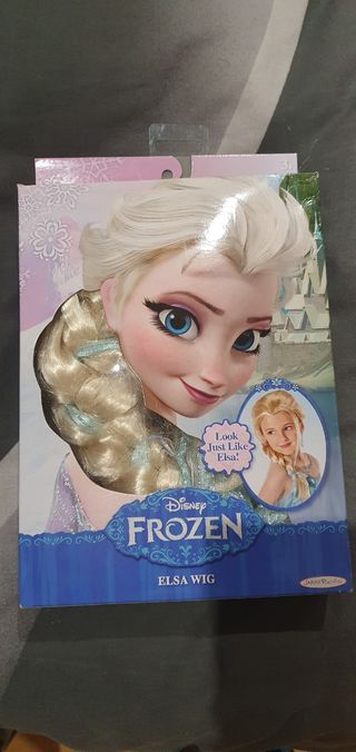 Peluca Elsa Frozen con trenza Party Store x 1 u.