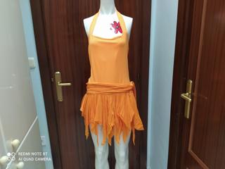 Vestido Naranja Picos