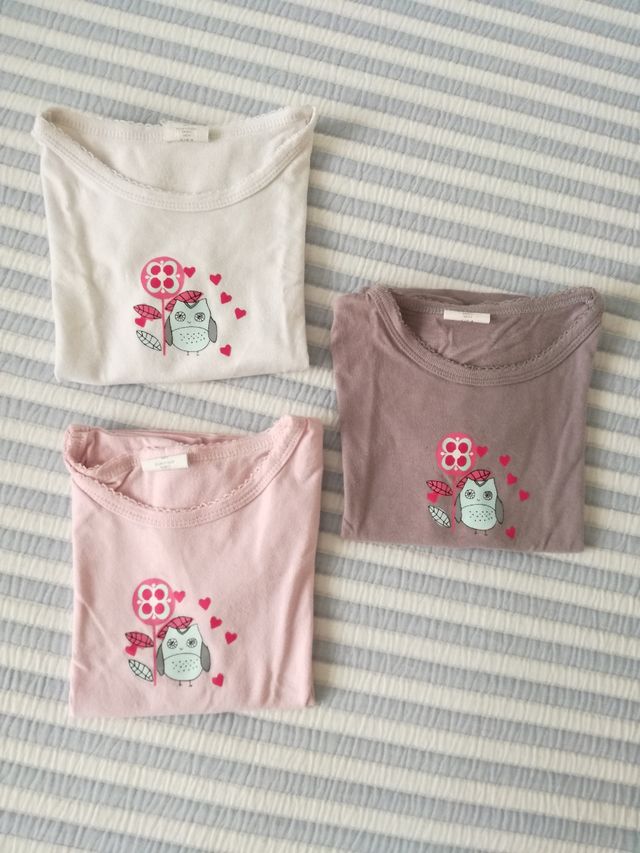 Pack de 3 camisetas interiores. Talla 4-5 años