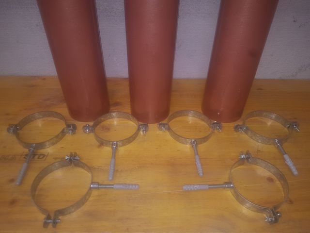 3 Tubos  de 1m hierro fundido homologados