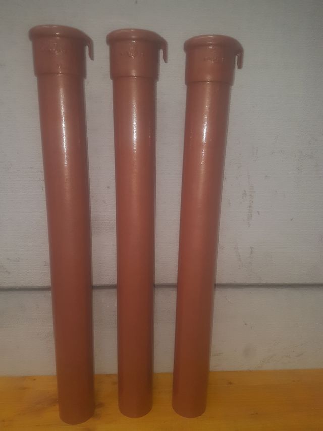 3 Tubos  de 1m hierro fundido homologados