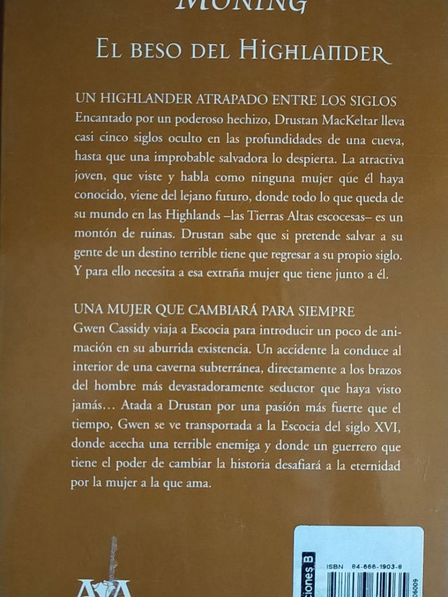 Novela romántica "El beso del highalander".