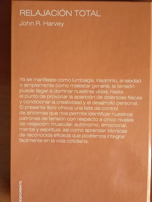 Libro "Relajación total". John R. Harvey
