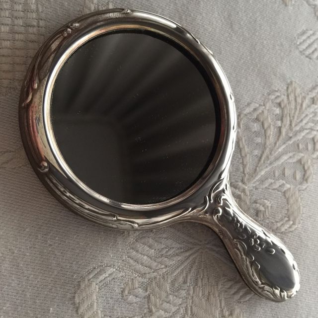 Espejo vintage de plata de ley 925