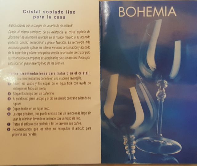 Copas de cata cristal soplado Bohemia Crystalex