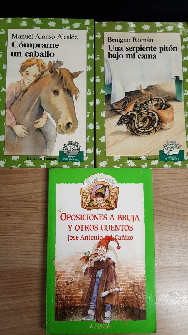 lote de 3 libros entre 9 y 12años