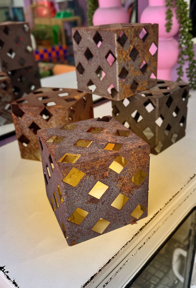 Vendo luces de jardín de acero corten